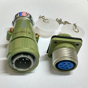 防水航空插头航空插座yd20-7芯连接器 yd20j7tp/k7z 7芯反装直式
