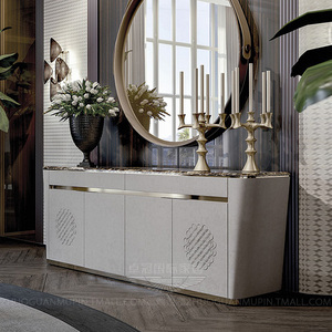 大理石台面玄关柜 后现代别墅进户门鞋柜 储物柜 大户型餐边柜