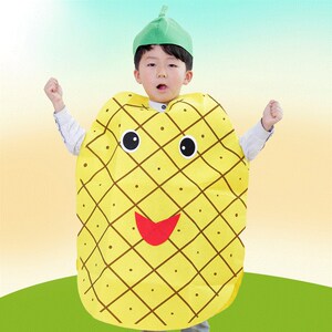 新品六一儿童节日手工制作材料环保衣服水果蔬菜男童演出服装带帽