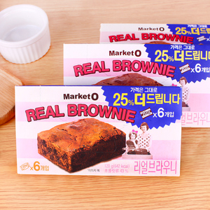 韩国进口西式糕点 好丽友Market O巧克力布朗尼蛋糕120g点心食品