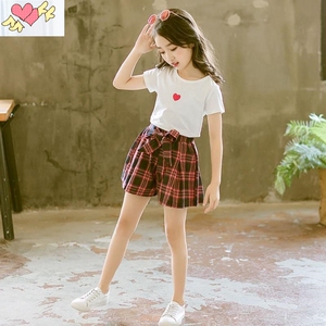 女童装夏装洋气儿童时髦套装小学生9-13中大童10周岁12女孩衣服