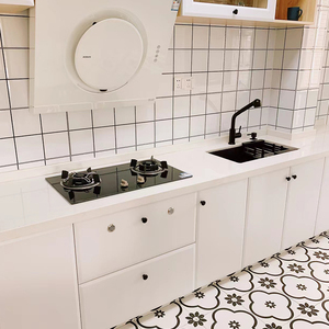 北欧格子面包砖厨房瓷砖黑白花砖地砖卫生间浴室洗手间阳台墙面砖