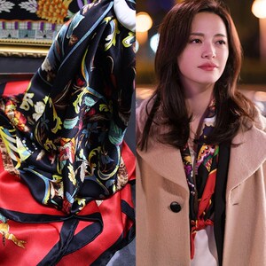 都挺好苏明玉姚晨同款真丝大方巾韩国丝巾丝绸桑蚕丝围巾百搭纱巾