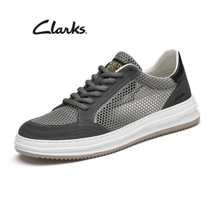 Clarks其乐男鞋夏季镂空透气休闲运动板鞋2024年新款真皮男款鞋子
