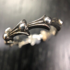 正品代购克罗心chrome hearts鱼骨戒指925纯银情侣火爆款复古经典