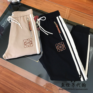 loewe/罗意威21秋冬休闲裤男士卫裤刺绣logo束脚裤运动长裤小脚裤