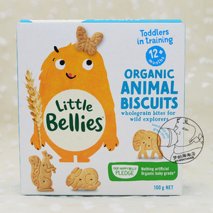 现货新西兰little bellies动物造型饼干宝宝磨牙12个月