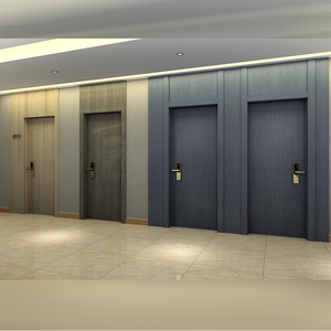 酒店客房房门定制 民宿公寓宾馆旅馆免漆木门 医院工程油漆子母门