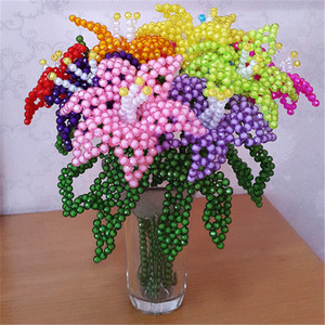 diy手工串珠8mm地球珠百合花材料包(10件包邮)