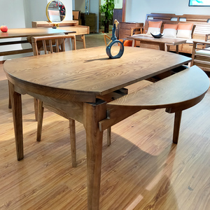 方圆两用餐桌可变圆桌吃饭桌子家用8人客厅变形伸缩圆形10人折叠