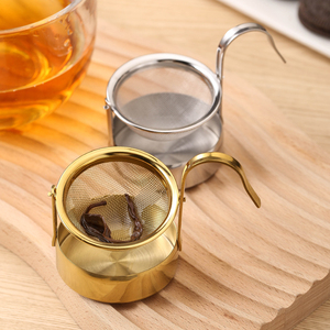 304不锈钢旋转鸭嘴茶漏带底座滤茶器家用茶叶过滤器可挂杯滤茶器