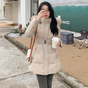 加厚小矮个子卡其色修身羽绒服女士xs中长款2021年新款150显瘦145
