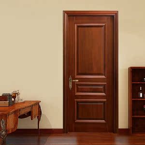 橡胶木纯实木门原木门套装室内门子母门双开门卫生间门全屋定制