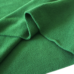 3cm墨绿色双面绒摇粒绒布料 抓绒卫衣服装 圣诞节服装布