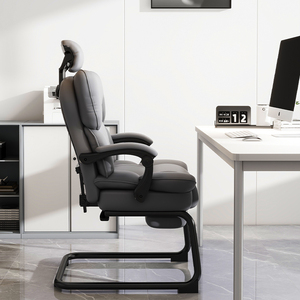 弓形脚办公椅舒适久坐电脑椅可躺职员椅老板椅家用电竞书桌靠背椅