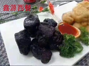 新和盛黑金鸡块墨鱼汁吮指炸鸡冷冻汉堡油炸小吃 墨鱼汁鸡块