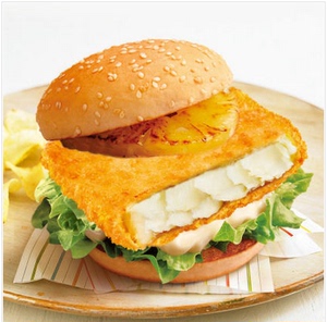 亚洲渔港100g深海鳕鱼堡 汉堡鱼排16片*5盒鳕鱼排海鲜汉堡饼冷冻