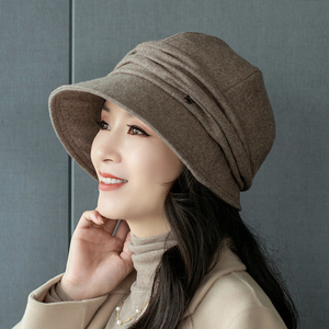 帽子女八角帽春秋