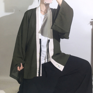 【现货】鸟鸣涧店庆款3色碧松宋制合领短衫男原创汉服印花春秋