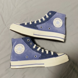 converse匡威2021冬季灯芯绒面撞色拼接高帮休闲鞋172494 172495c