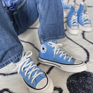 converse匡威2021新版天蓝色经典百搭高帮帆布鞋171566c 171569c