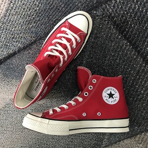 converse匡威 chuck 70经典复古红色高帮情侣帆布鞋164944 164949