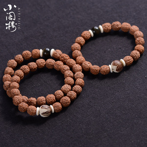 原创龙鳞纹小金刚菩提子手串女复古文艺手链高密原籽肉纹情侣饰品
