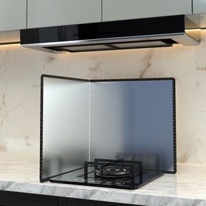 304不锈钢厨房神板气煤灶台挡油板隔热耐高温q挡器炒菜防油溅定.