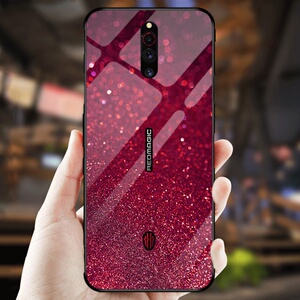 努比亚红魔5g游戏手机壳红魔5s钢z化玻璃全包边nx659j纯色星空简
