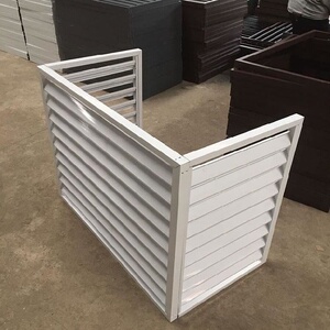 保护罩定做铝合金空调外机罩百叶窗装饰室外板楼盘.材料挂壁式