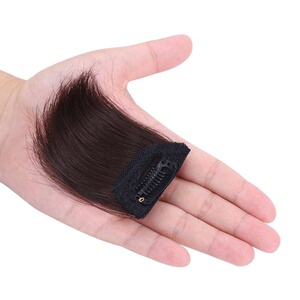 假发片真发假发片女一片式垫蓬a松器两侧垫片黑色贴片短发发根对