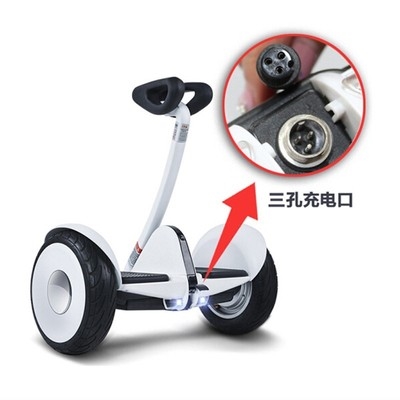 中国电器充电头三孔电动独三孔插头带线平衡车充轮儿童滑行平行车