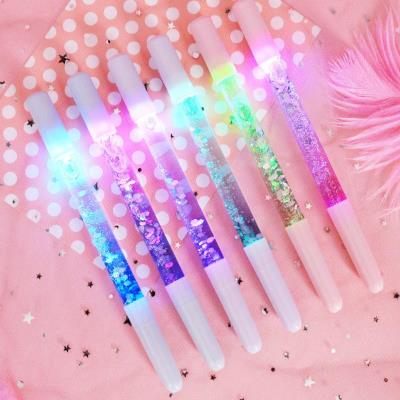 手帐笔流沙闪光流沙笔学生流沙钢笔网红小仙女可爱小清新炫彩可.