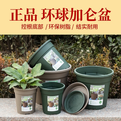 环球加仑花盆二代1/3/5/7清仓加厚托盘特大矮胖控根新加仑盆