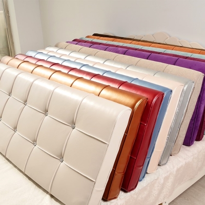 靠垫床上夏季酒店靠枕软包皮料布艺床头靠背实木双人简约宾家用