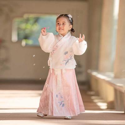 胖妹妹200斤大码汉服古装唐春夏季汉服女童明制袄裙儒裙超仙女套