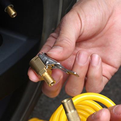 自锁式胎压快接管打气泵气嘴汽车打气泵接头车载充气泵插头配件