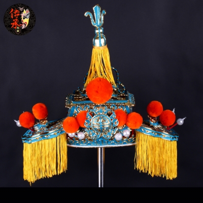 戏曲戏剧豫剧京剧帽子盔帽帅盔国丈帽王侯帽太师帽侯爷帽子耳不闻
