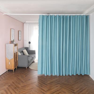 隔断卧室拉帘布悬挂免打孔房间布分隔帘隔断帘客厅睡觉推拉移动