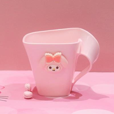 韩国粉色少女心卡通牙杯漱口杯水杯情侣杯子可爱儿童塑料洗漱牙缸