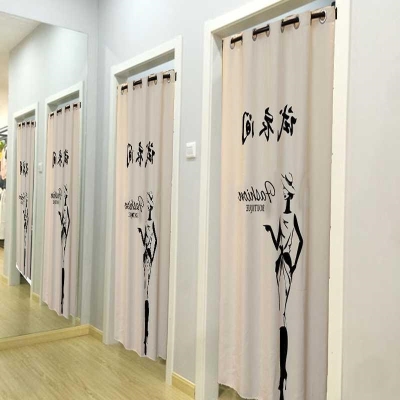 00新城明瑞百货店淘宝定制服装店试衣间门帘个性定做更衣室布帘创意