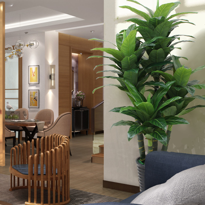 客厅摆件植物大件树盆景大型塑料假绿植客厅摆件落地假花室内装饰
