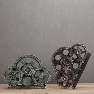 1摆件复古摆设美式工业齿轮模型创意家居酒吧店铺咖啡厅工艺品1