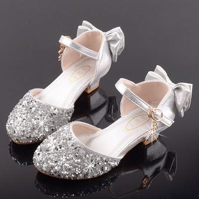 儿童高跟鞋女公主冬季女鞋童鞋时尚秋靴子短靴水晶鞋2024新款网红