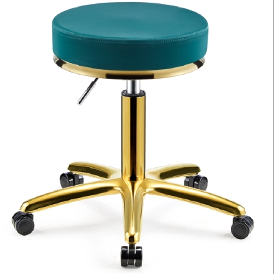 轮滑可旋转凳子椅子升降美发靠背前台室外圆形吧台理发店转动椅子