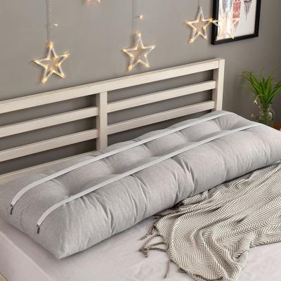 落地床头靠背可拆洗大床靠背板软包铁床床头软包靠背绑带款