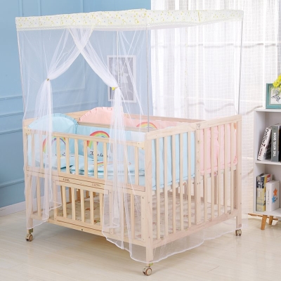 宽1米1大尺寸三胞胎双胞胎婴儿床加宽宝宝双人新生儿童床实木无漆