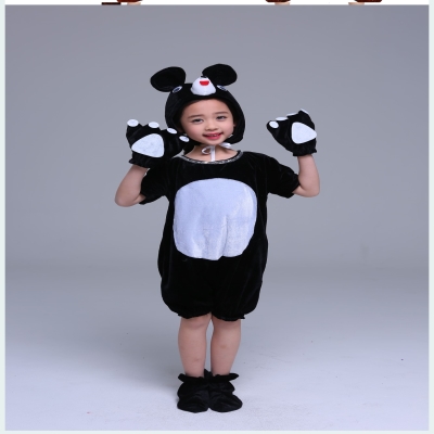 纱裙女童衣服狗熊秋装演出三只表演服男童装儿童扮演舞台节目小熊