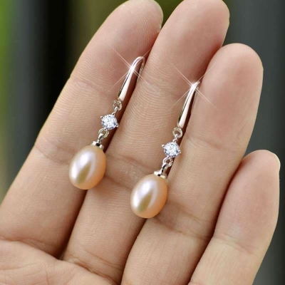 母亲节50岁妈妈耳环中年妇女耳环妈妈款气质耳坠长款珍珠