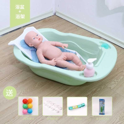 涵婴儿洗澡盆新生冲凉可坐躺bb幼儿防滑宝宝儿童盘加大号超大沐